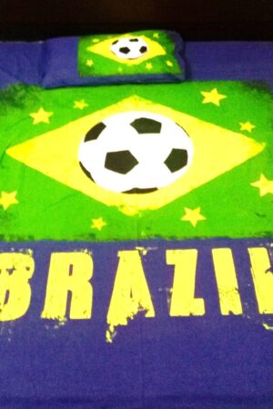 Brazil Football Team Double Bed Set – Samba Spirit Edition 💛💚⚽