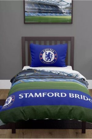 Chelsea FC Stamford Bridge Single Bed Set – Official Club Design 💙⚽